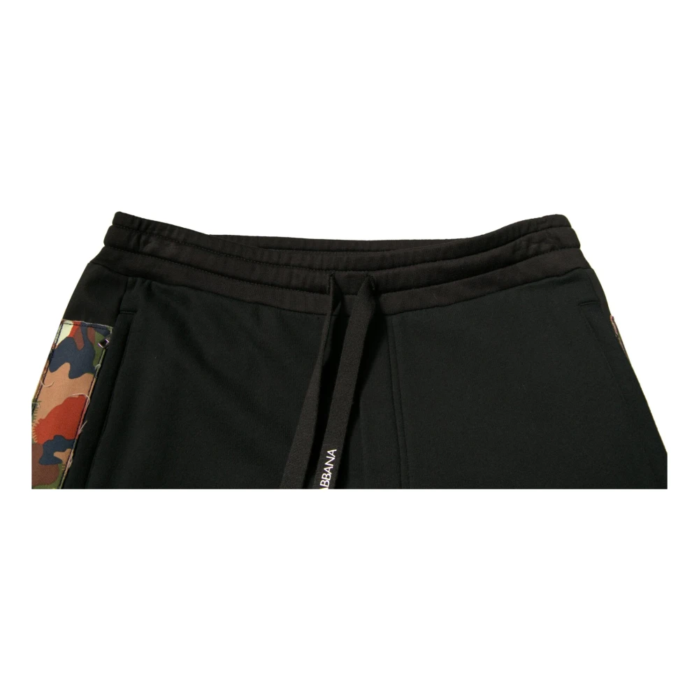 Dolce & Gabbana Cargo Jogger Sweatpants met Logo Details Black Heren