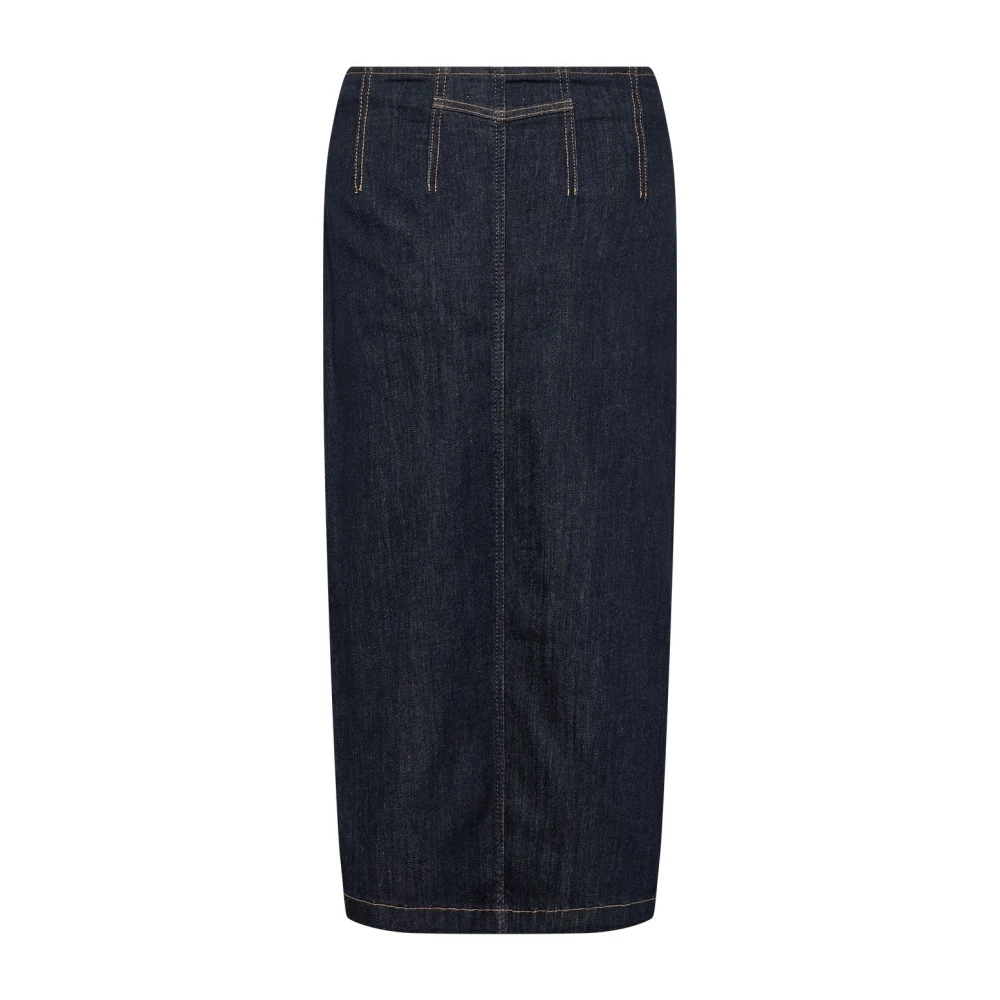 Soyaconcept Denim rok met volledige rits Black Dames