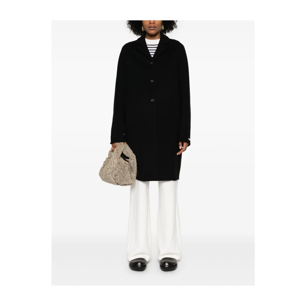 SPORTMAX Zwarte knoopjas met zakken Black Dames