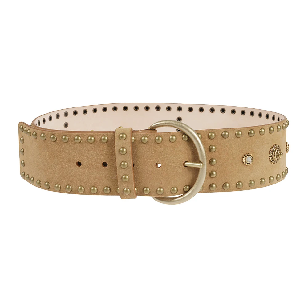 Alessia Zamattio Leren Beige Riem Gemaakt in Italië Beige Dames