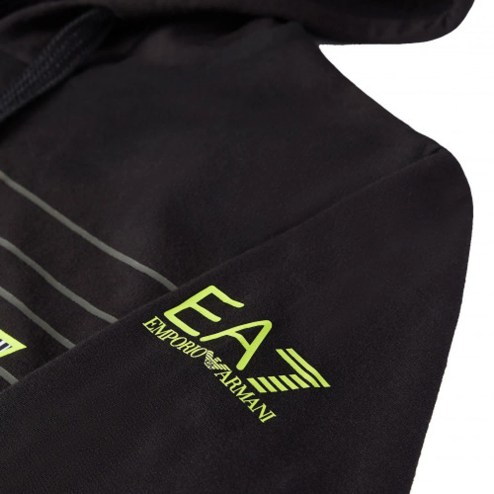 Emporio Armani EA7 Stijlvolle Heren Hoodie Black Heren