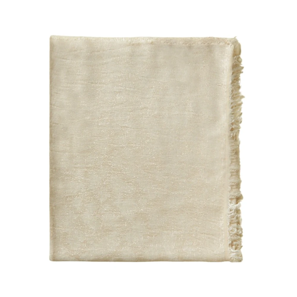 PESERICO Model viscose en lurex hoofddoek Beige Dames