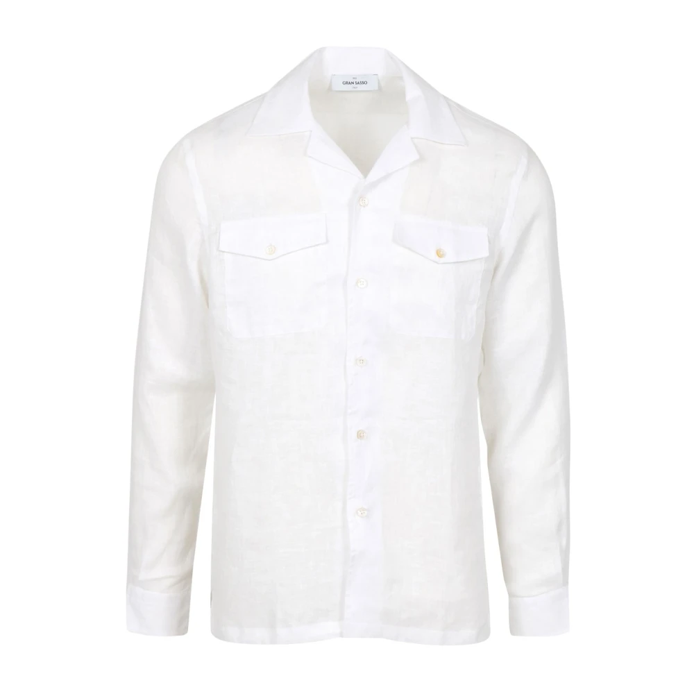 Gran Sasso Uomo Bianco - Camicia Casual - Shirts - L