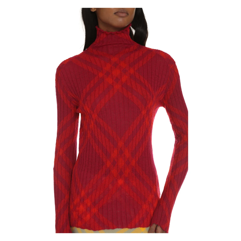 Burberry Mohair Blend Pullover Sweater Pink Dames