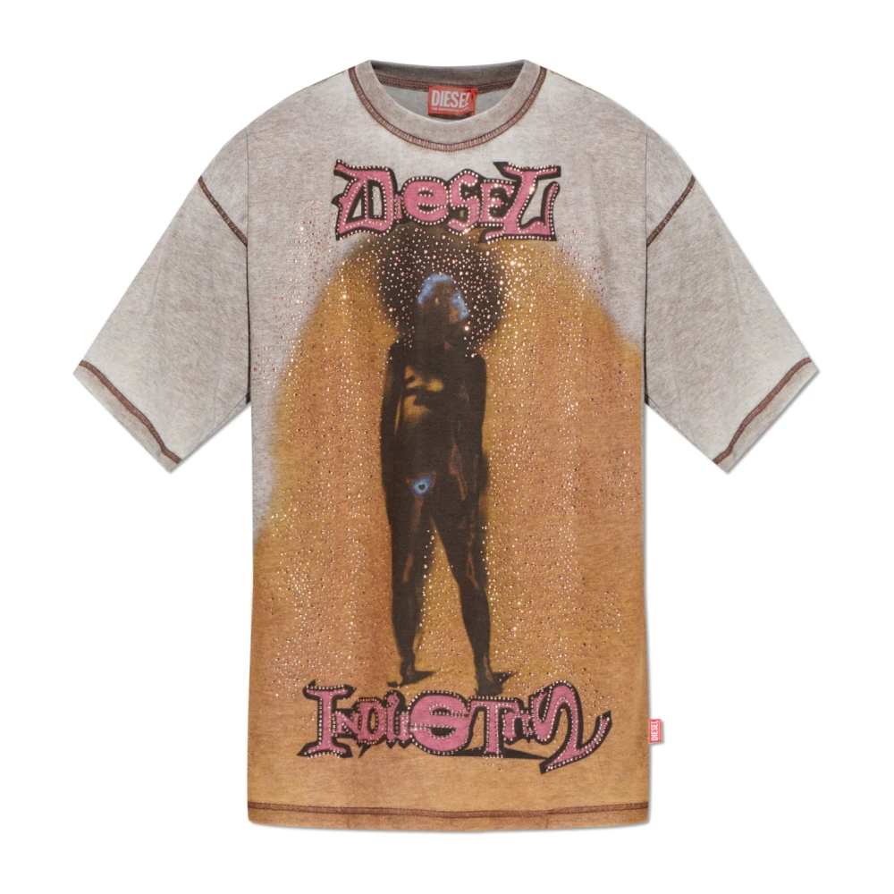Diesel Uomo Grigio Top, L, New,