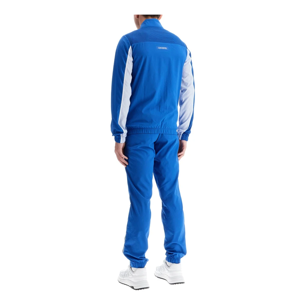 Lacoste Diamond Taffeta Trainingspak Blue Heren