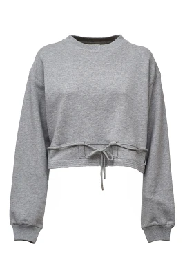 Cropped Jersey Sweatshirt