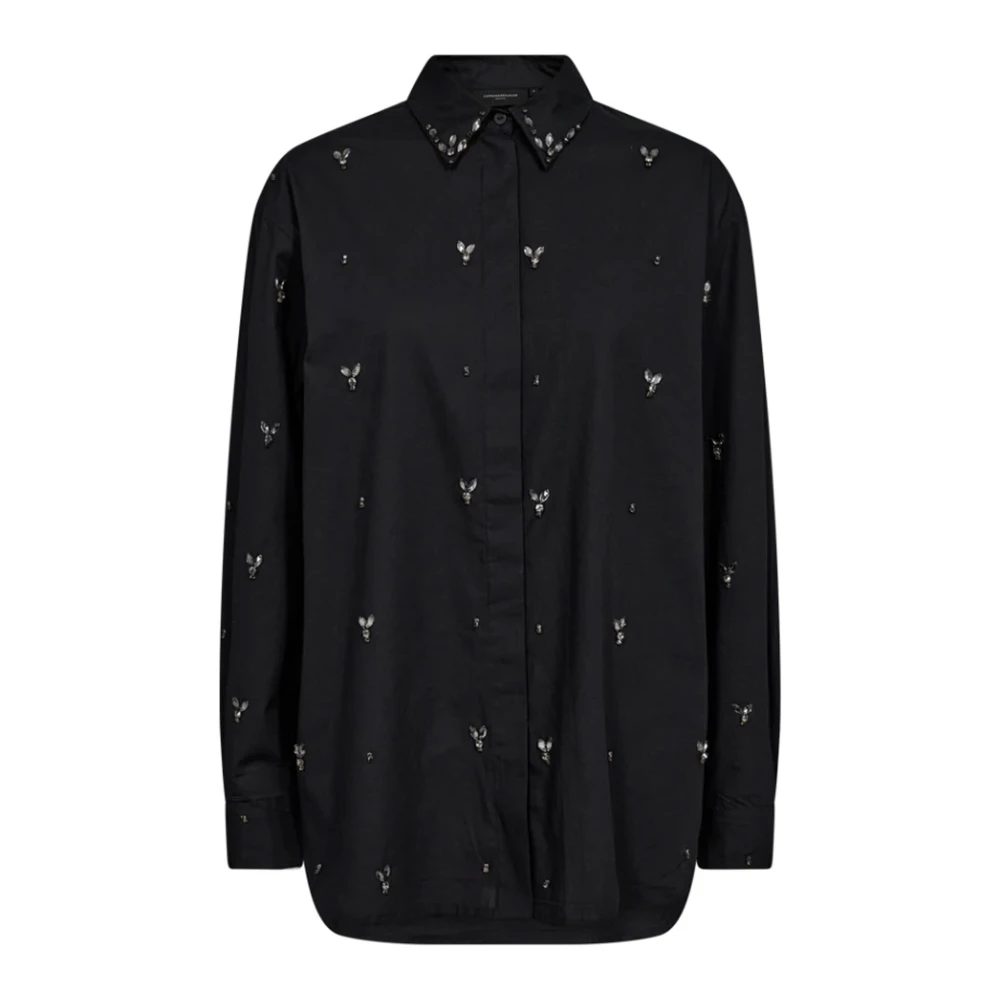 Copenhagen Muse Zwarte Shirt Vatan 204966 Stijlvol Patroon Black Dames