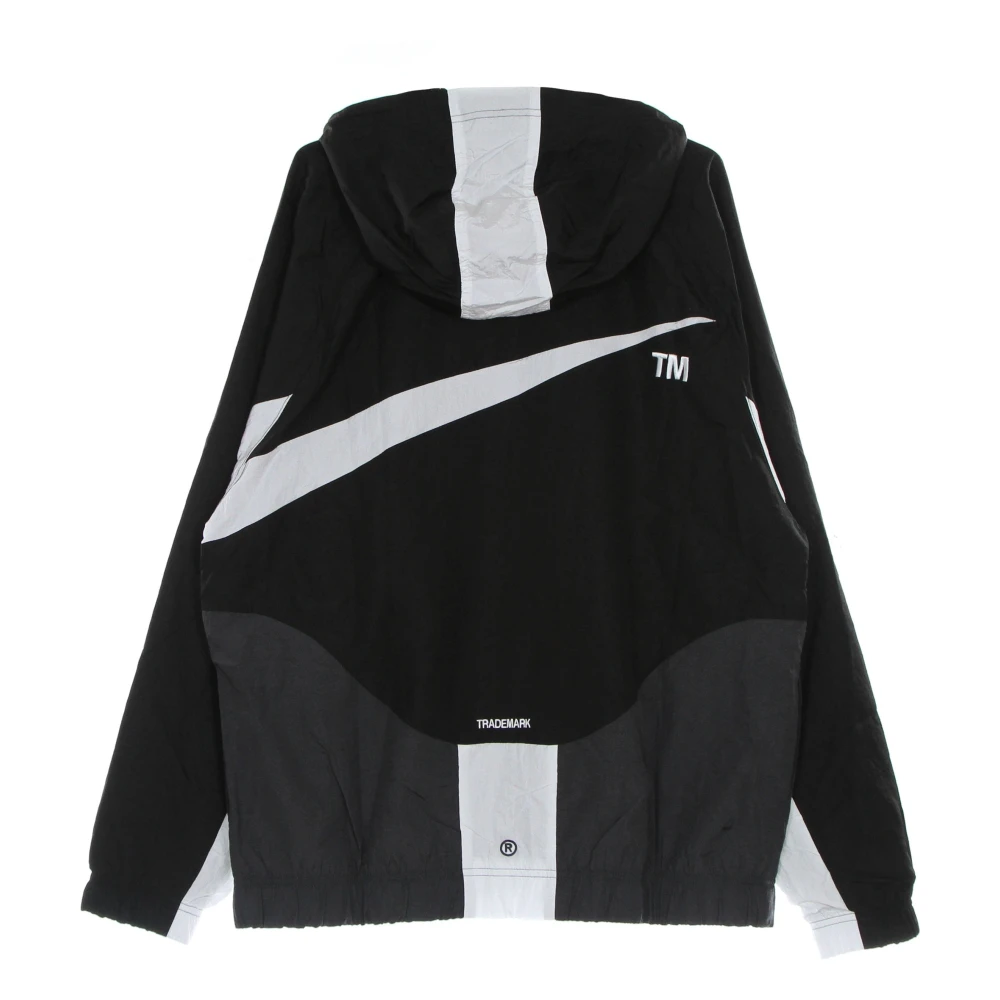 Nike Zwarte Windbreaker Jas met Swoosh Logo Black Heren