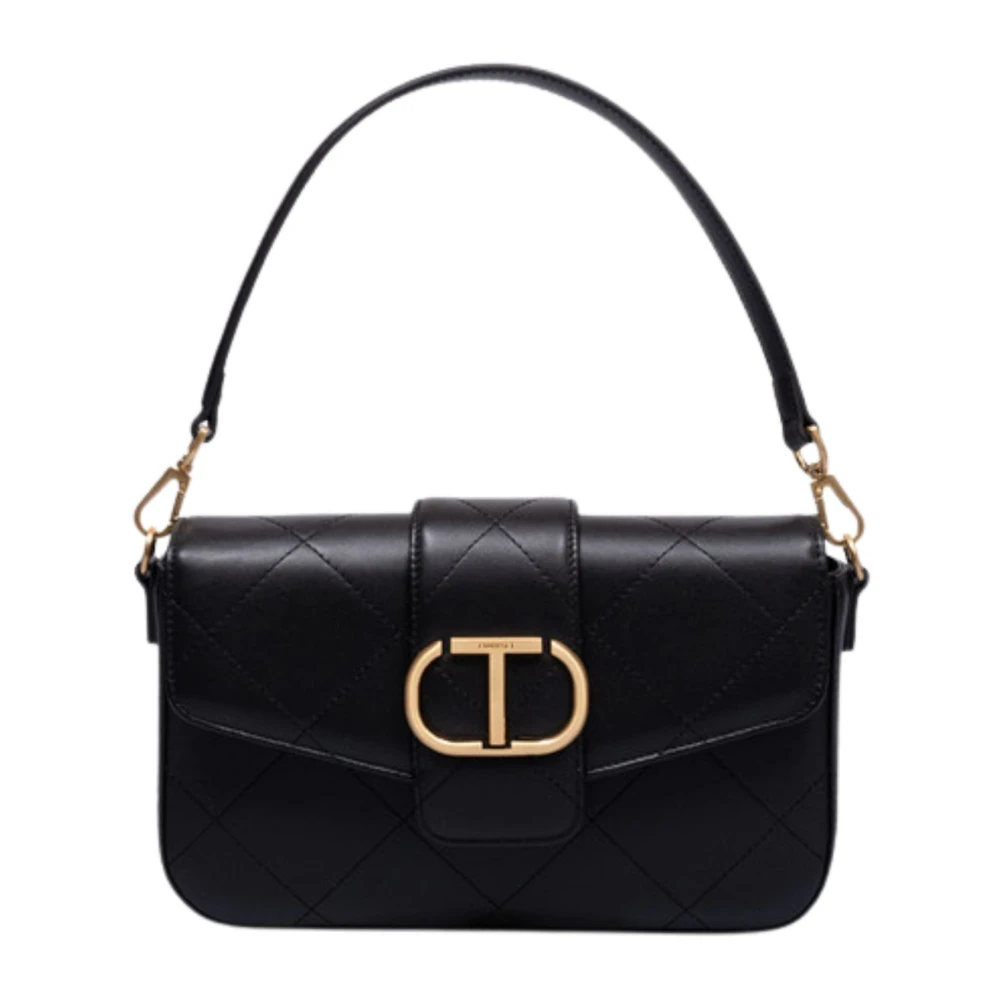 Twinset Zwarte tassen met magnetische knoopsluiting Black Dames