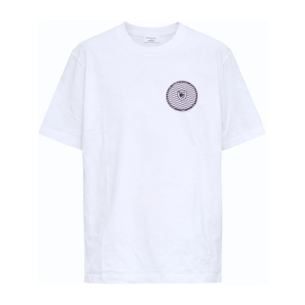 Blauer Herr Vit Toppar L, Bomull, Wallance T-Shirt