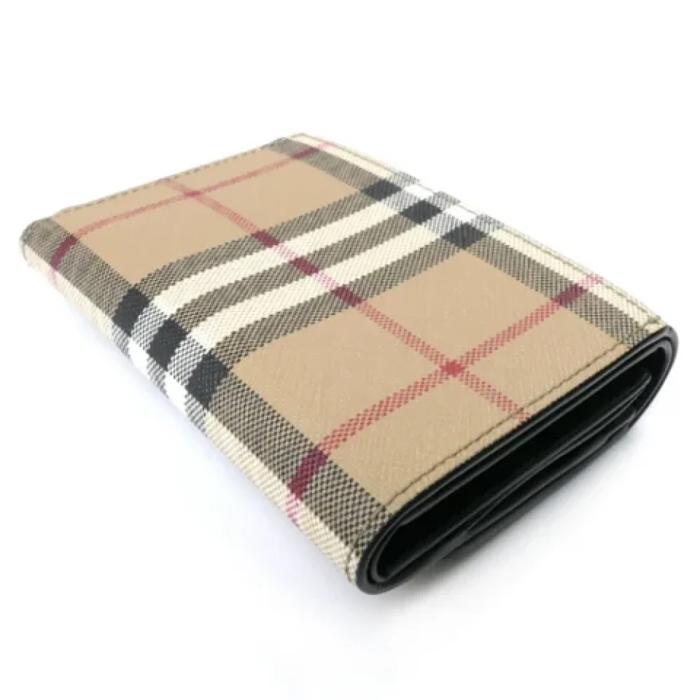 Burberry Vintage Pre-owned Leather wallets Beige Dames