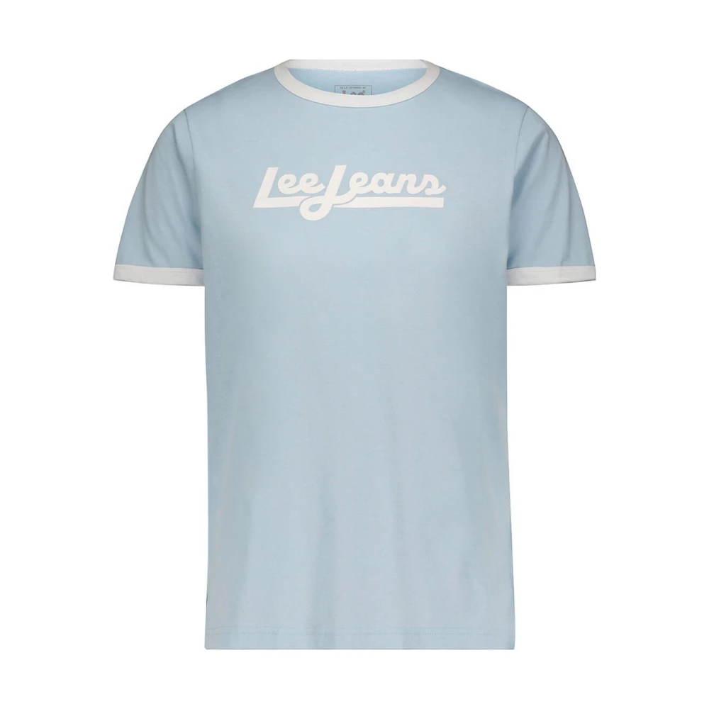 Lee Casual Ringer T-shirt Blue Dames