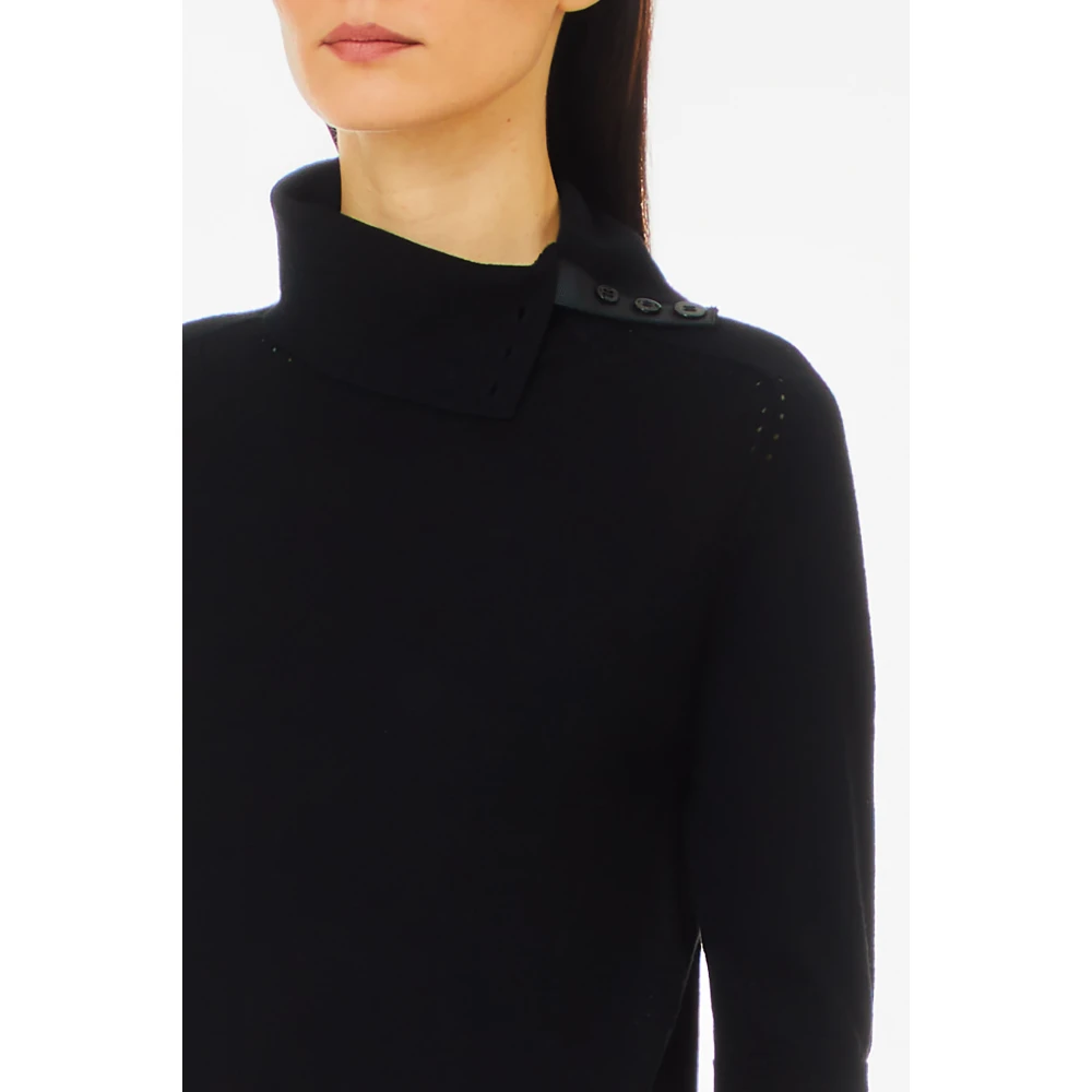 Liu Jo Gesloten Mouw Elleboog Trui Black Dames