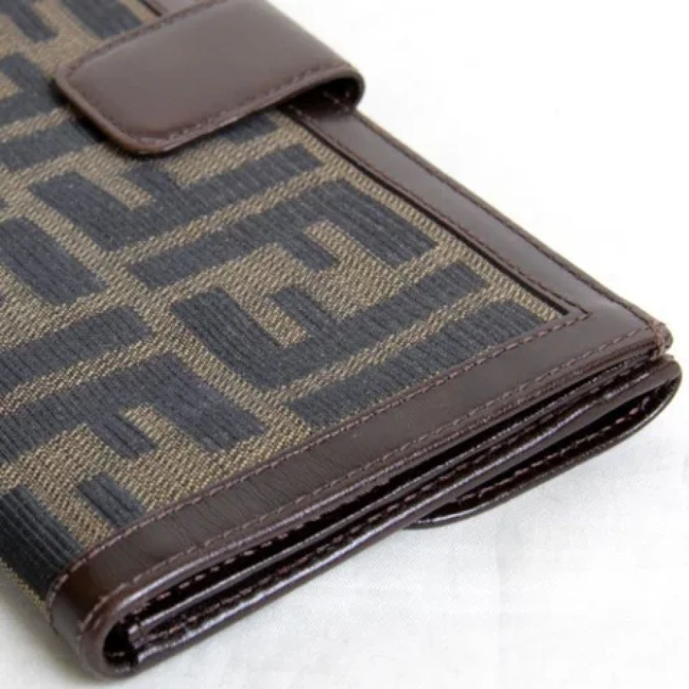 Fendi Vintage Pre-owned Canvas wallets Brown Dames