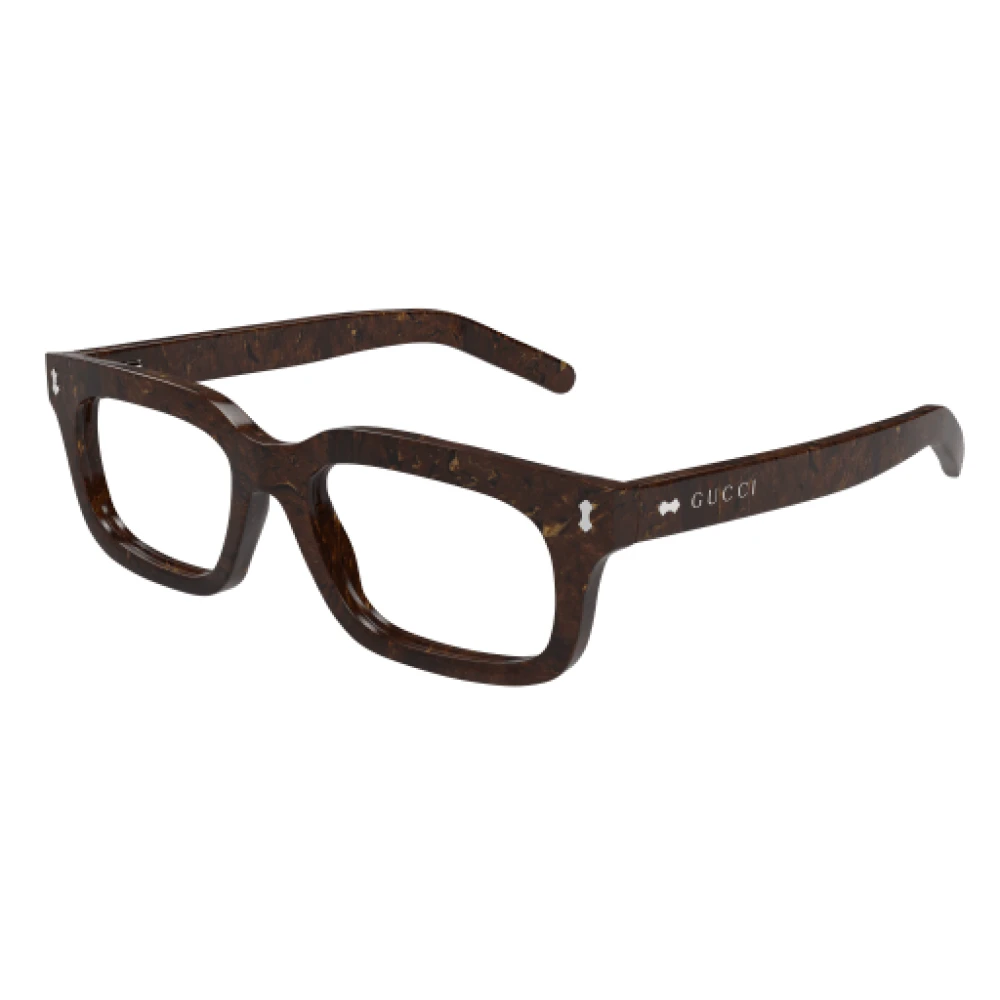 Gucci Unisex Brown Glasses, 53 Mm, Rectangle Eyeglasses