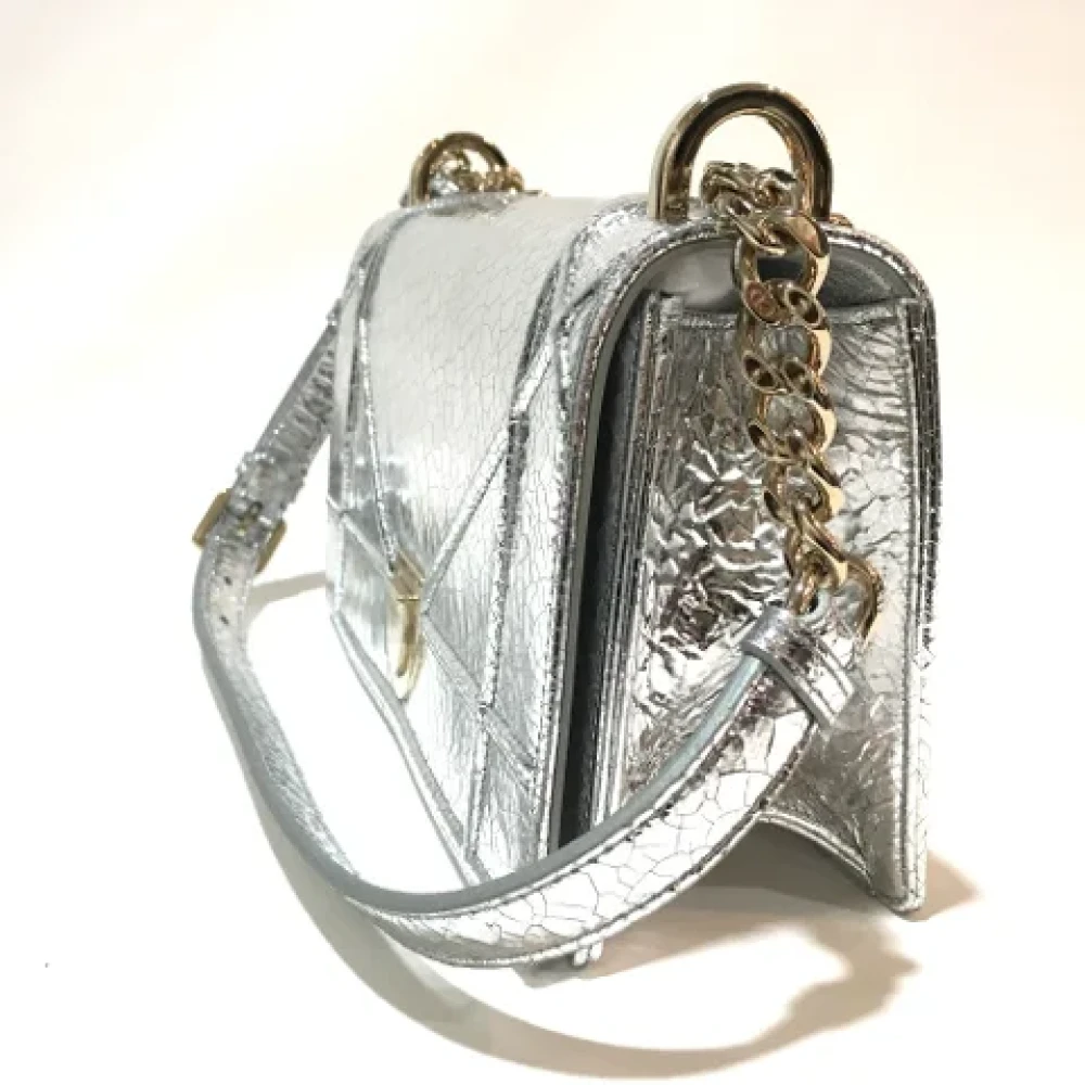 Dior Vintage Pre-owned Leather dior-bags Gray Dames