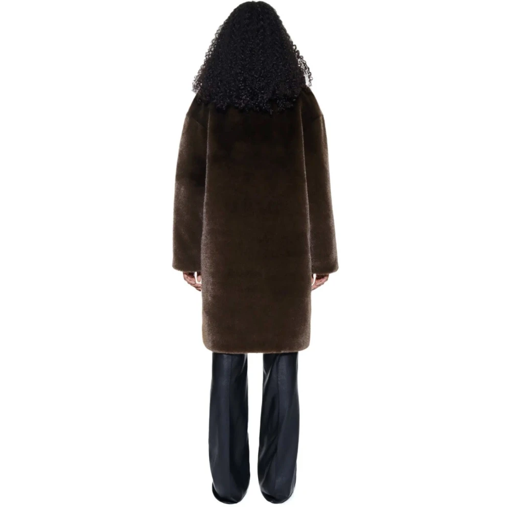 Stand Studio Bruine Cocon Bontjas Brown Dames