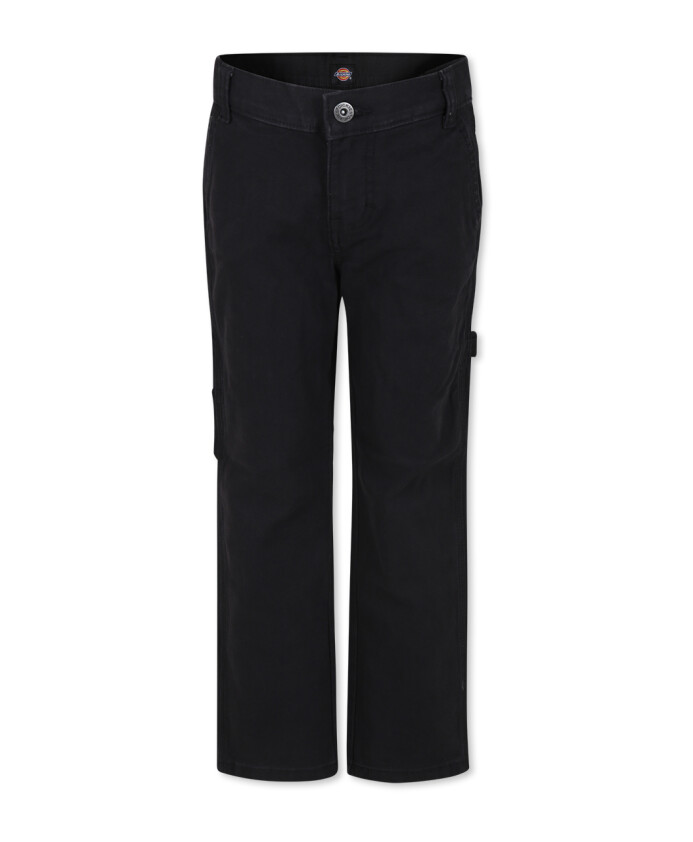 pantalon-casual-en-serge-de-coton-noir