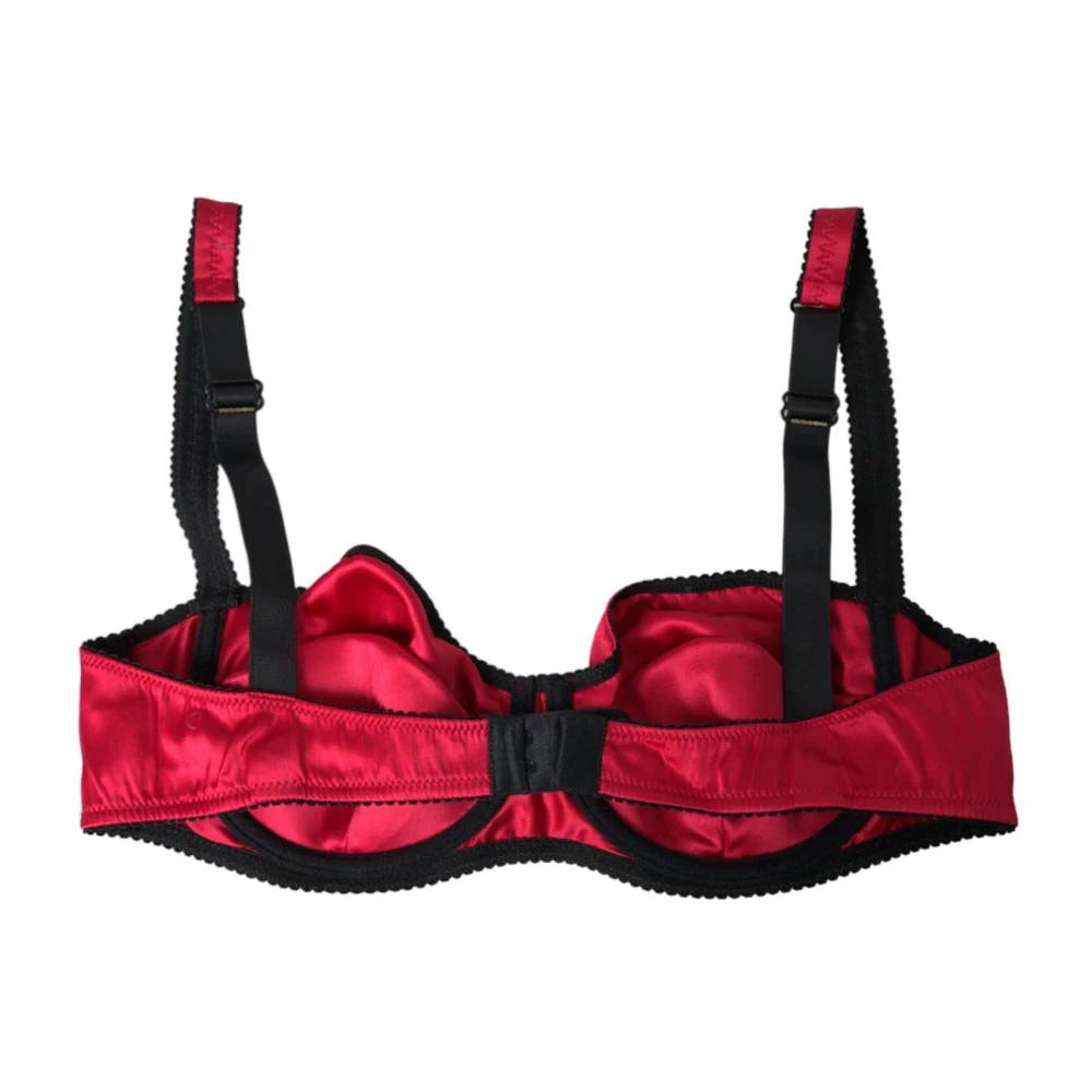 Dolce & Gabbana Bordeaux Zijden Stretch Balconette Bh Red Dames