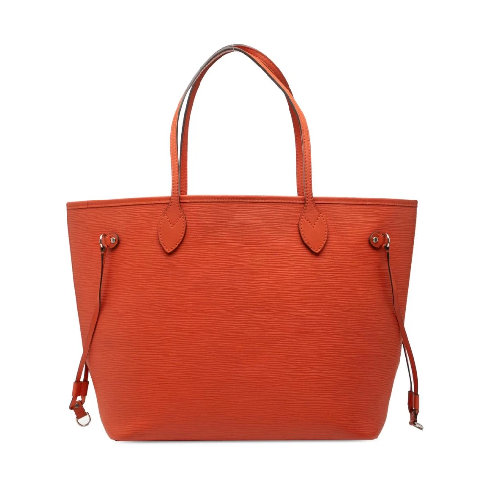 Louis Vuitton Vintage Women's Orange Pre-Owned Structured Leather Tote Bag