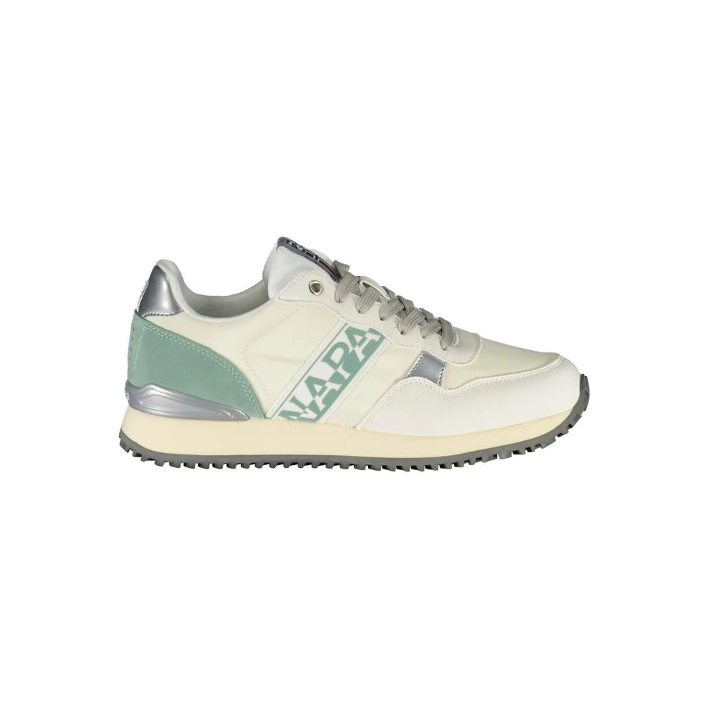 Napapijri Women's White Chic Lace-Up Sports Sneakers With Contrast Detail