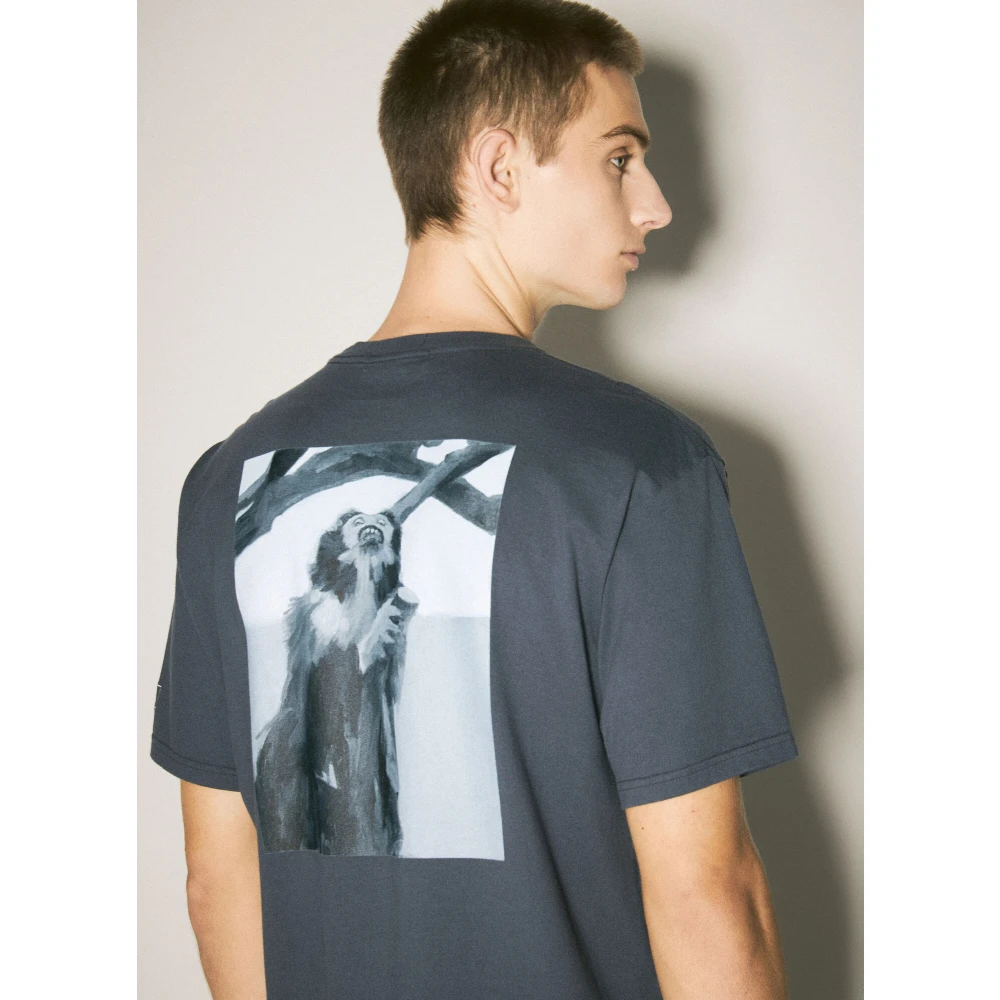 Undercover Grafische Print Katoenen T-Shirt Gray Heren