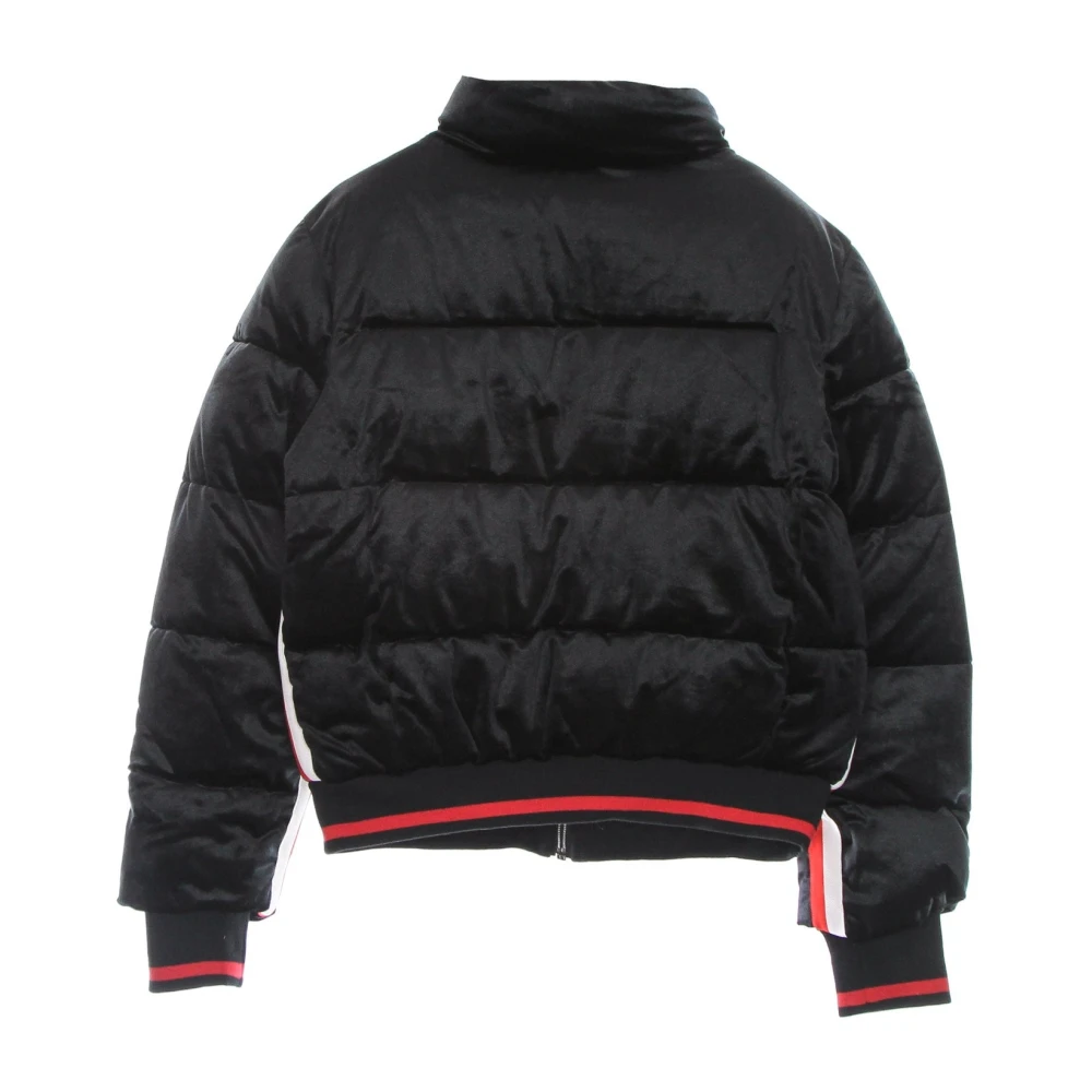 Fila Zwarte Cropped Puff Jack met Hoge Kraag Black Dames