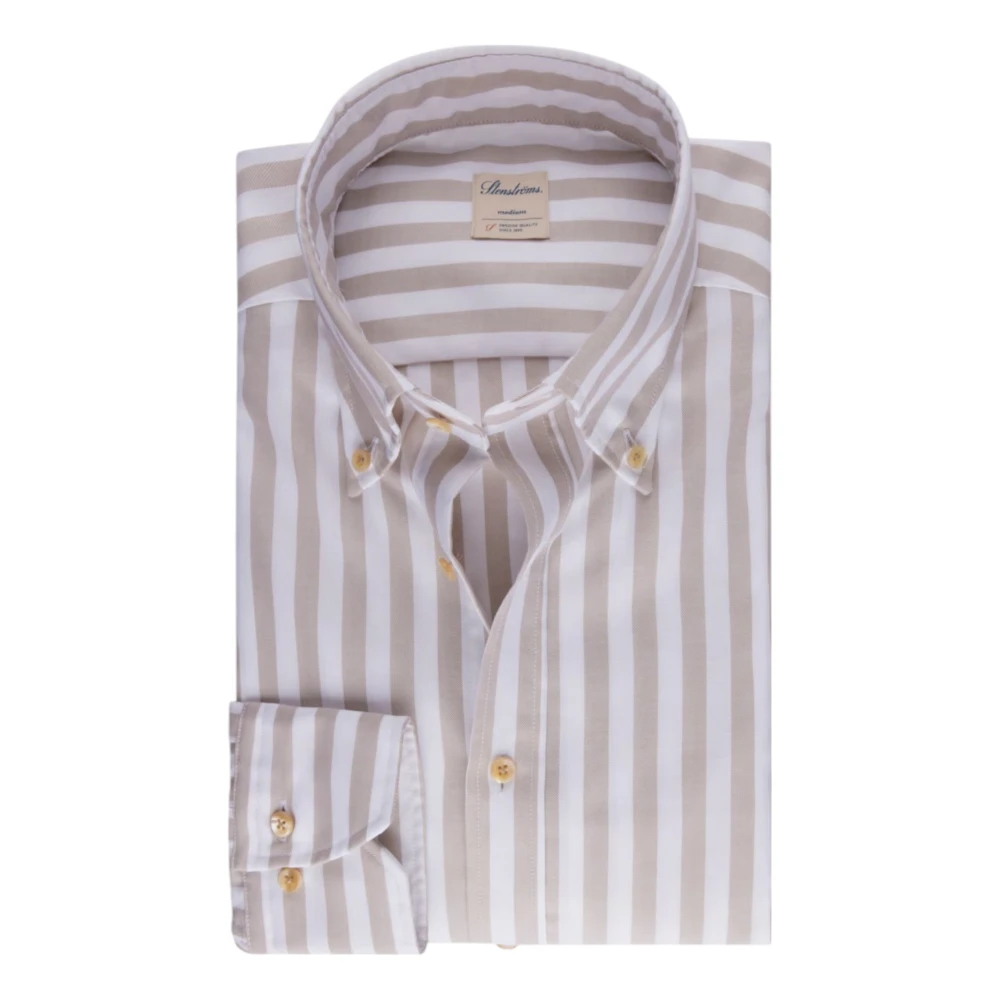 Stenströms Gestreept Slim Fit Oxford Overhemd Multicolor Heren