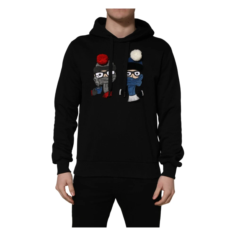 Dolce & Gabbana Uomo Nero - Pullover Hooded Sweater Dgfamily - Sweatshirts & Hoodies - L