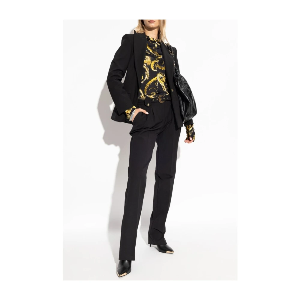 Versace Jeans Couture Zwarte elegante broek Black Dames