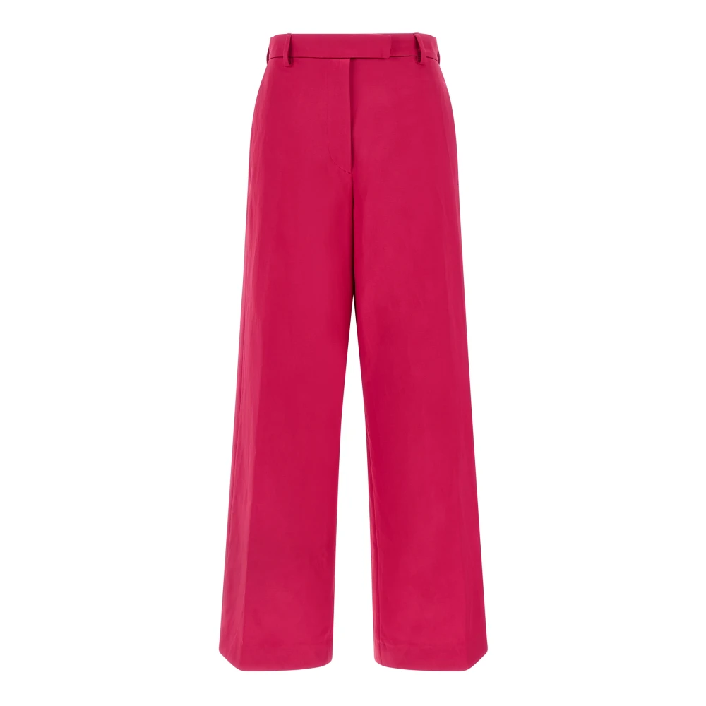 Dries Van Noten Women's Pink Wide Trousers, Xs, Penn Trousers