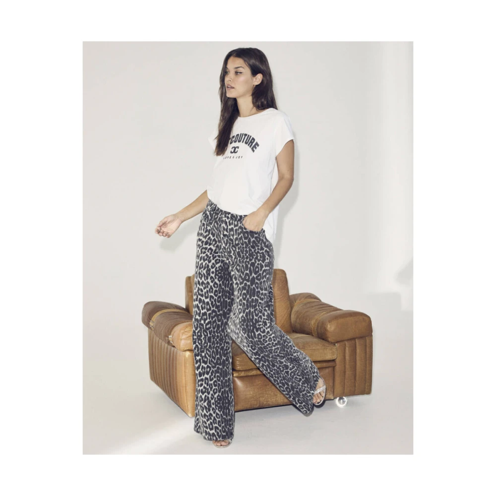 Co'Couture Leo Wide Pants Gray Dames