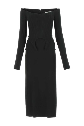 off-shoulder-black-crepe-maxi-dress