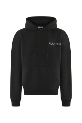 Dubbel Logotyp Tvättad Hoodie