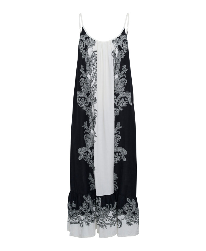 robe-maxi-noire-a-motifs-cachemire