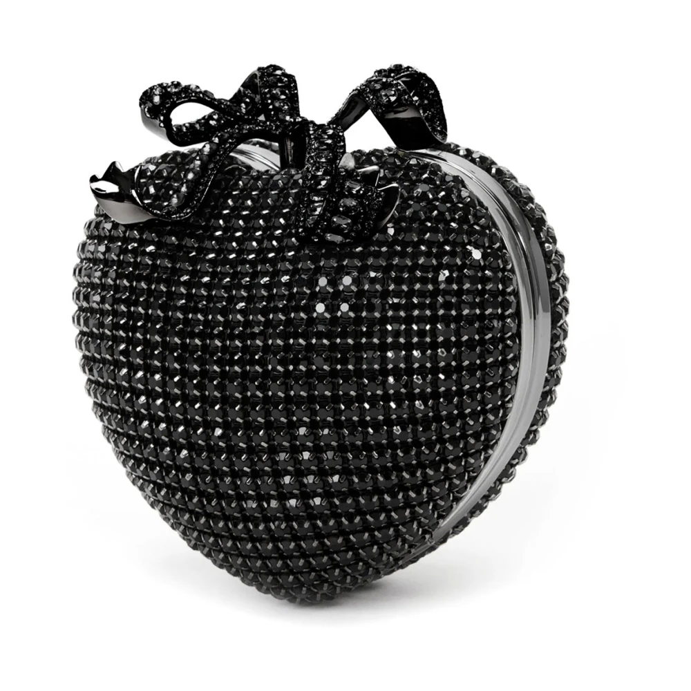 Self Portrait Strass Strik Clutch Zwart Diamanté Black Dames