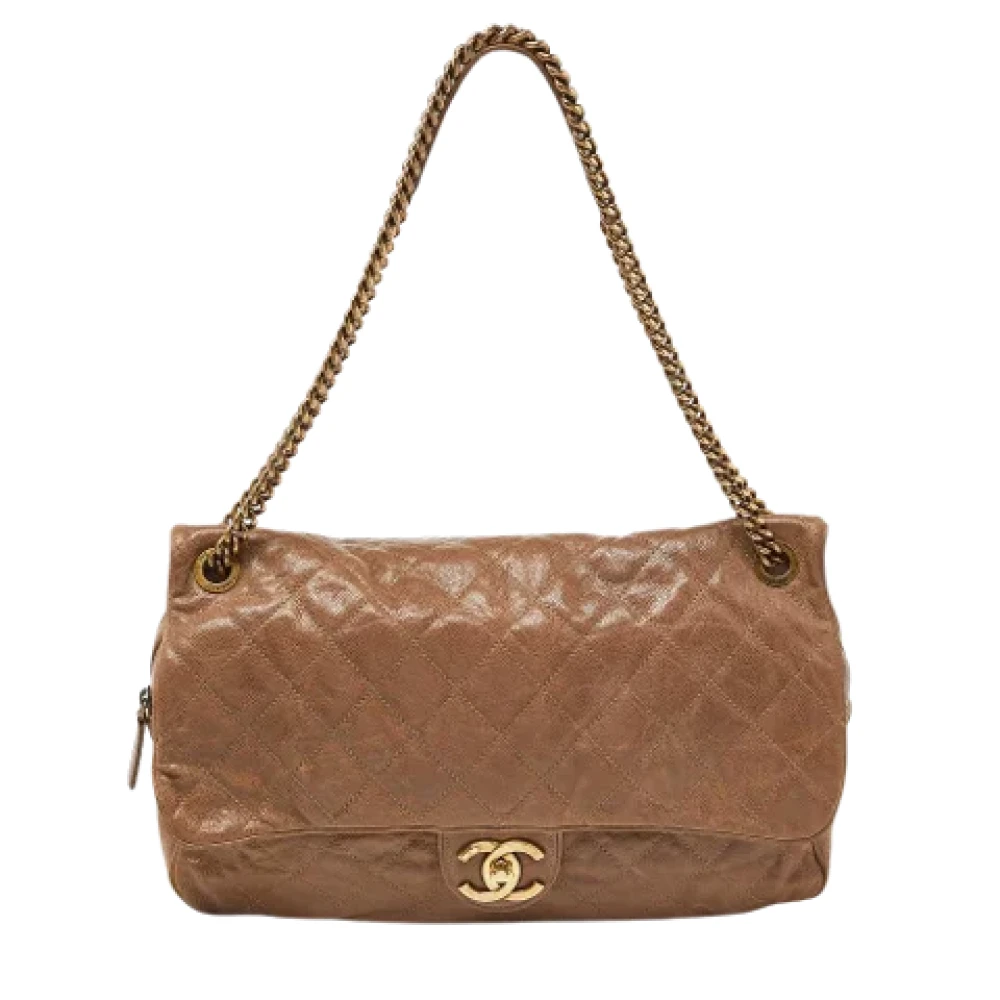 Chanel Vintage Pre-owned Fabric chanel-bags Brown Dames