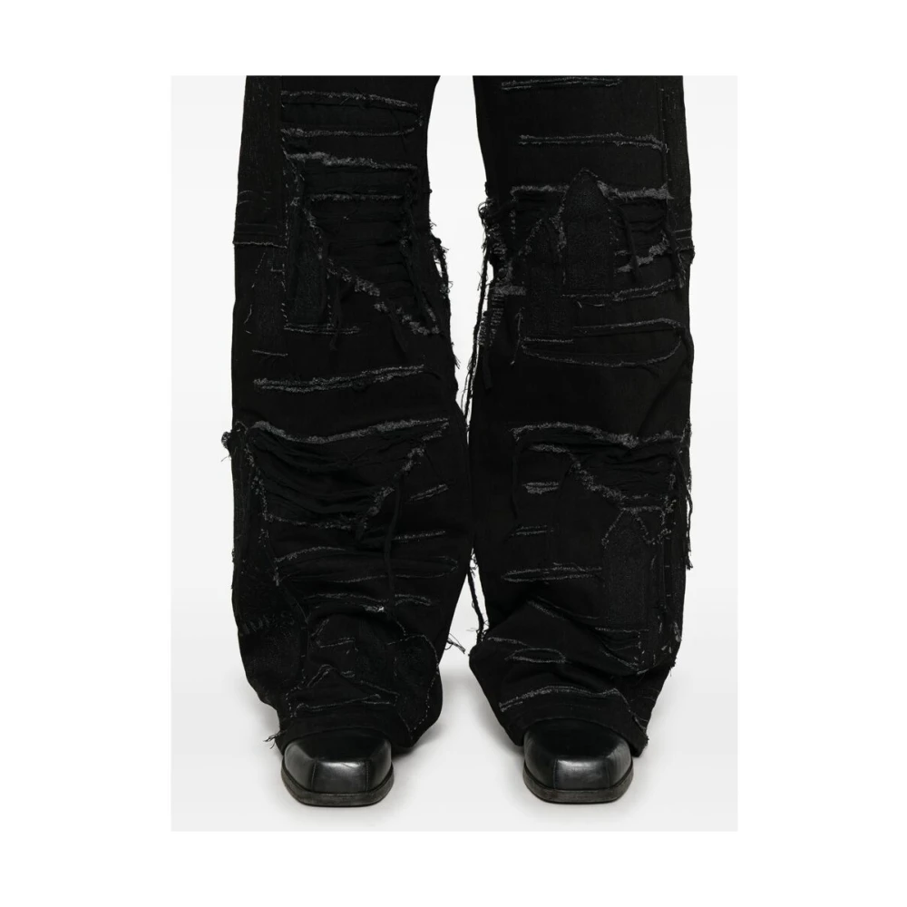 Who Decides War Zwarte Denim Patchwork Jeans Black Heren