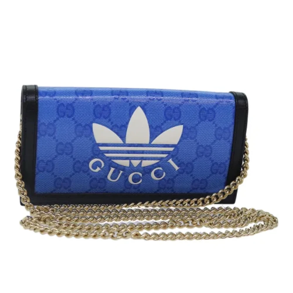 Gucci Vintage Pre-owned Canvas wallets Blue Dames