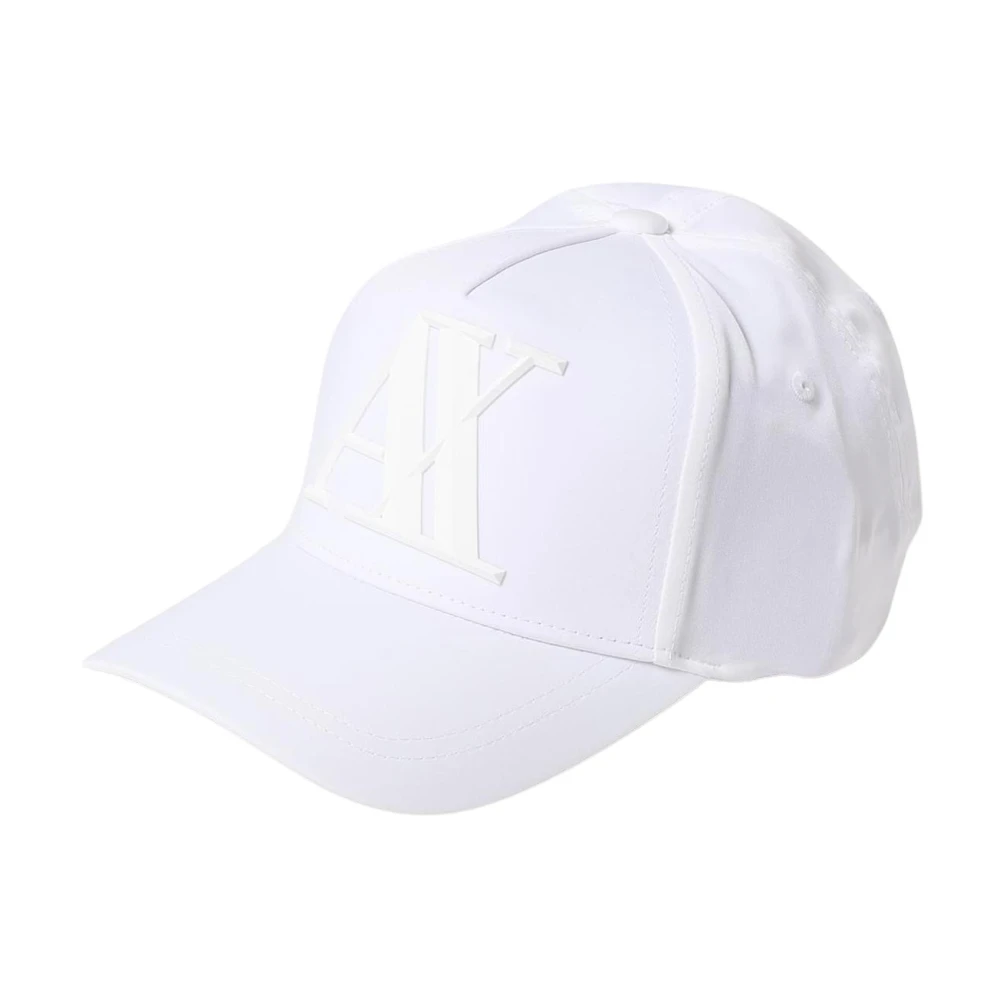 Armani Exchange Men's White Logo Baseball Cap