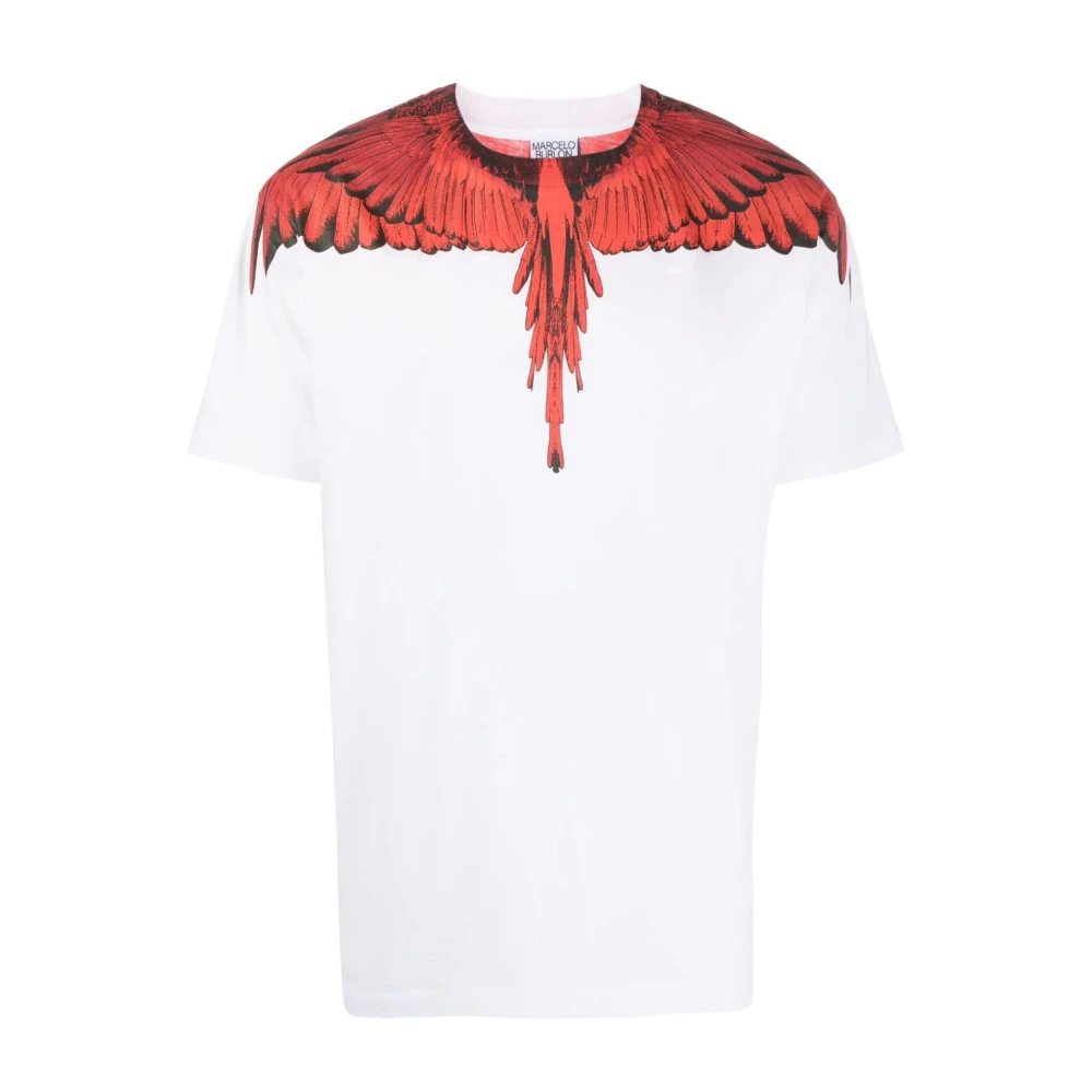 Marcelo Burlon Icon Wings Witte T-shirts en Polos White Heren