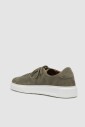 sneaker-en-daim-vert-fume-fait-main