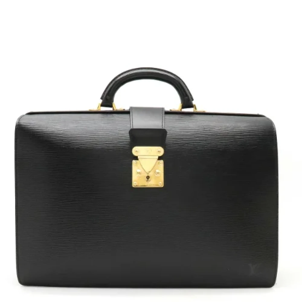 Louis Vuitton Vintage Pre-owned Leather briefcases Black Heren