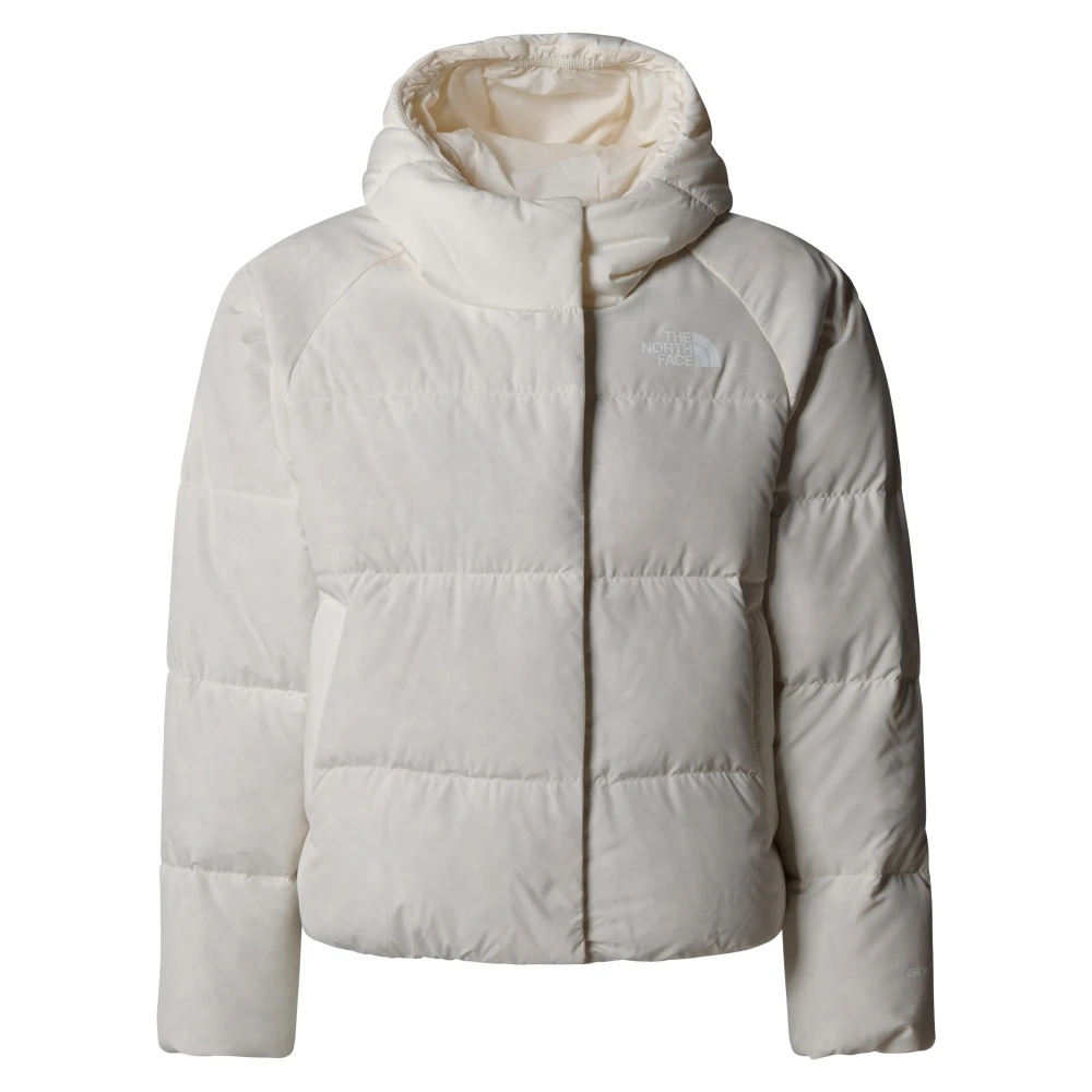 The North Face Girls White Winter Jackets, 6 Y, North Down Hooded Jacket