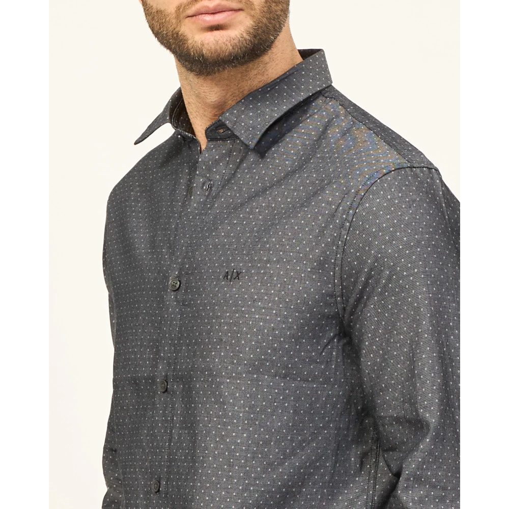 Armani Exchange Blouses Shirts Gray Heren