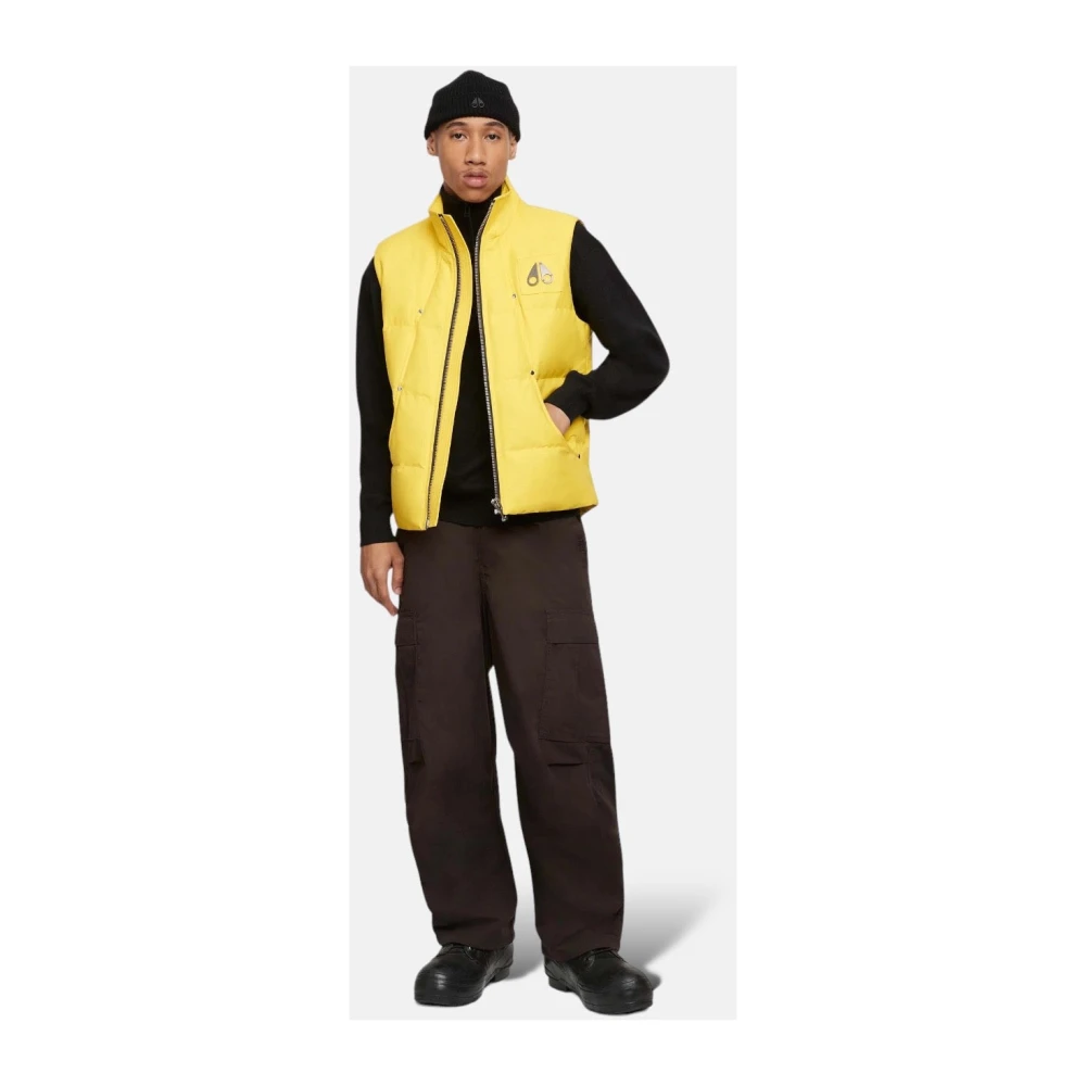 Moose Knuckles Gele Montreal Mouwloze Vest Yellow Heren