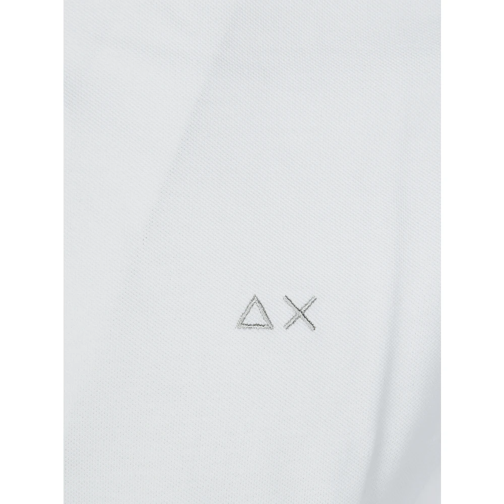Sun68 Gestreept Poloshirt White Heren