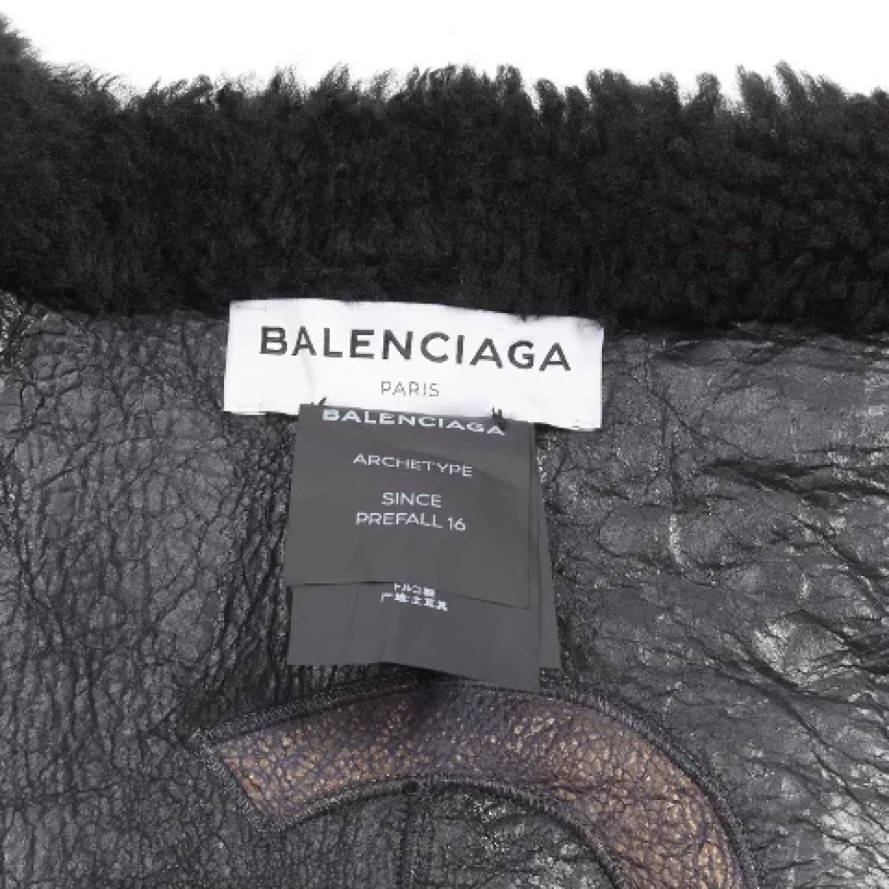 Balenciaga Vintage Pre-owned Leather scarves Black Dames