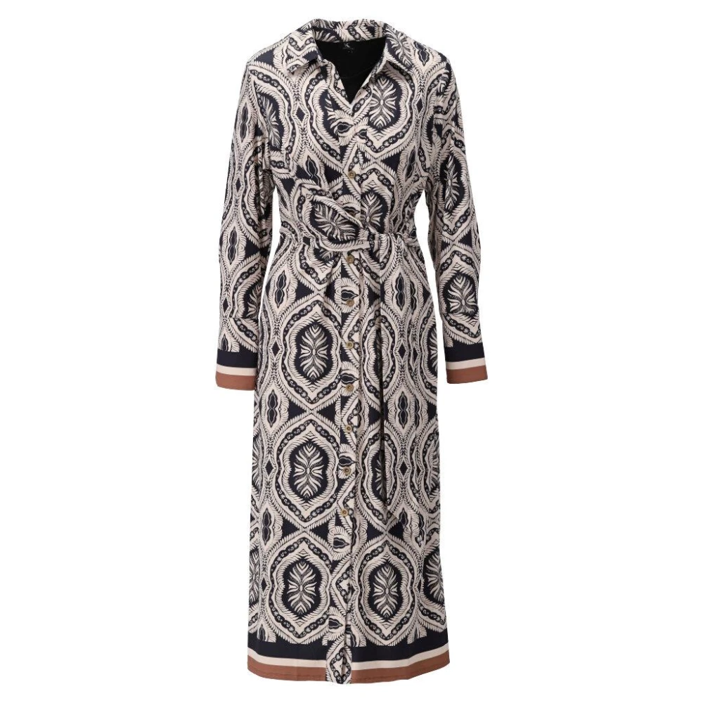 K-Design Elegante Jurk Z377 P888 Multicolor Dames